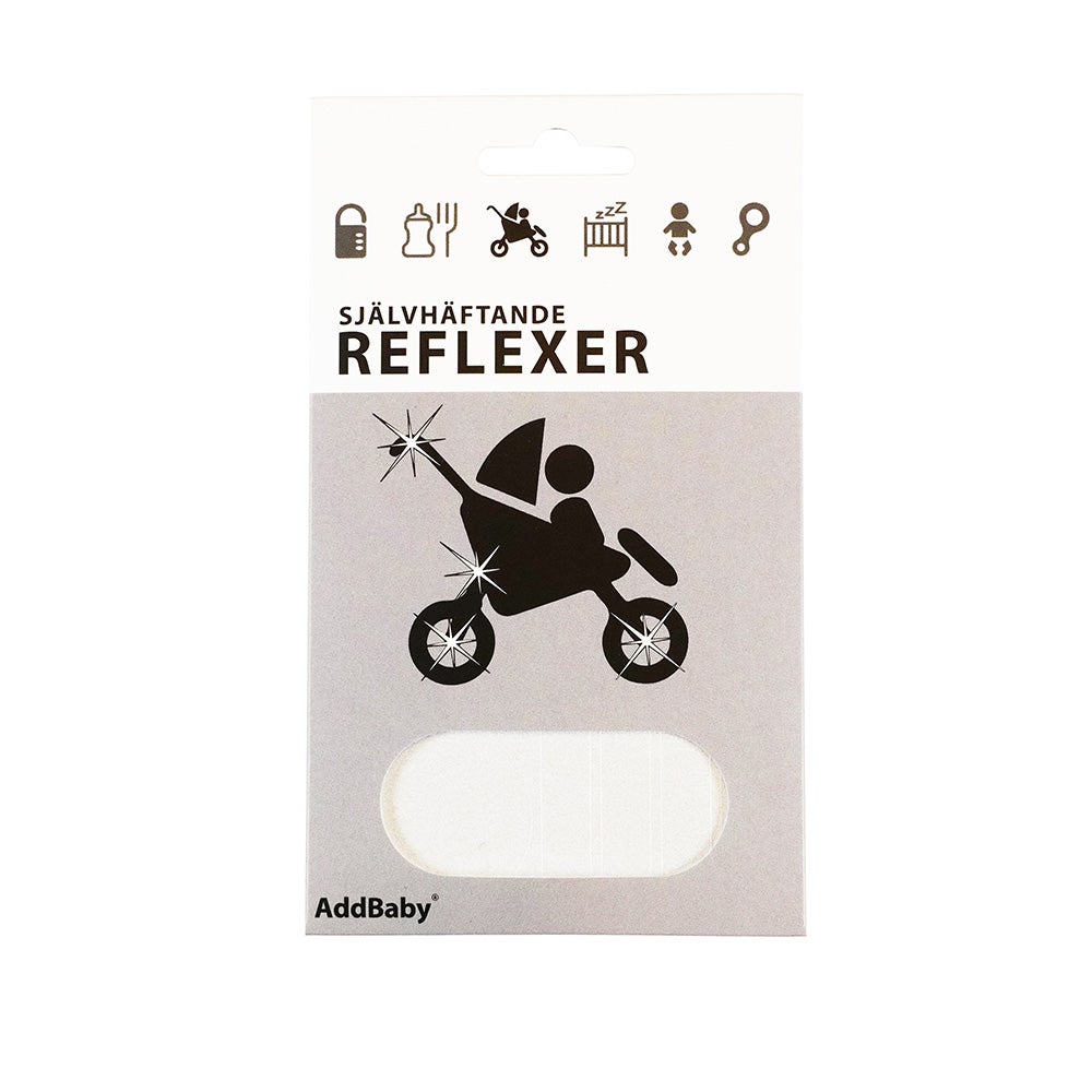 Addbaby Reflekterende Klistermærker Sølv