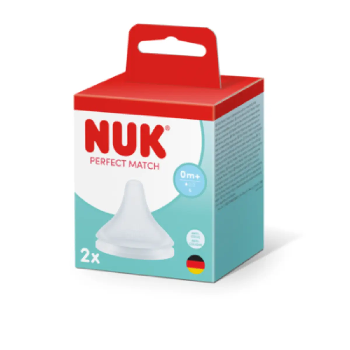 NUK Perfect Match-suttehoved, størrelse S (0 måneder+)