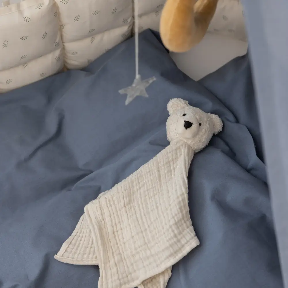 Sebra Dynebetræk sæt  baby forest lake blue