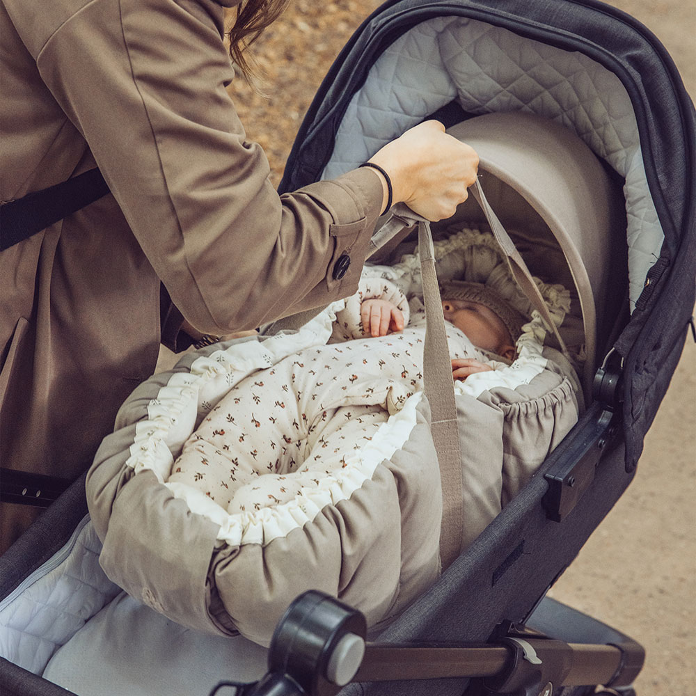 Sebra solsejl til 3-i-1 Babynest Jetty Beige