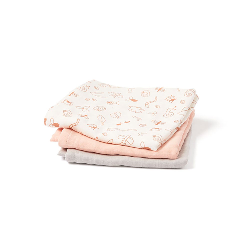 Kids Concept Muslin-tæppe babyrosa mix