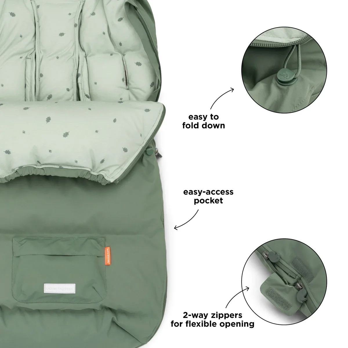 Done by Deer kørepose Winter Green