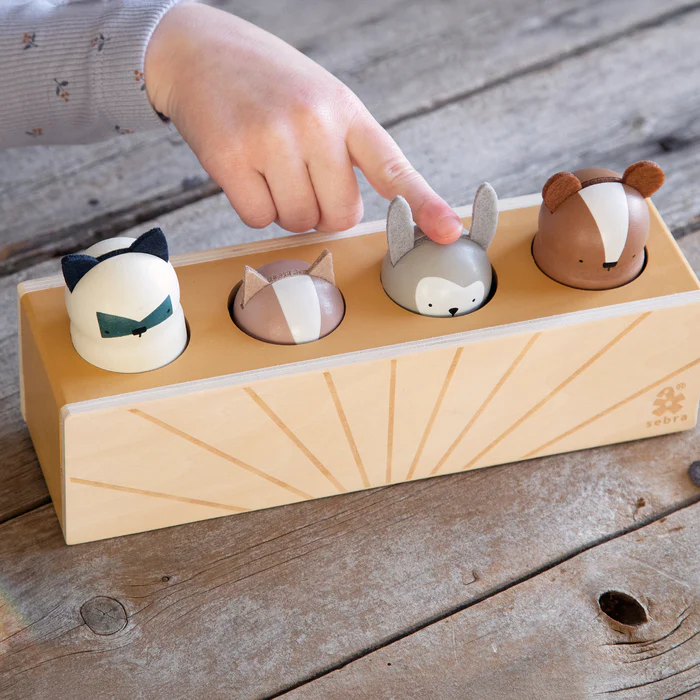 Sebra pop up legetøj i FSC™ træ, Woodland