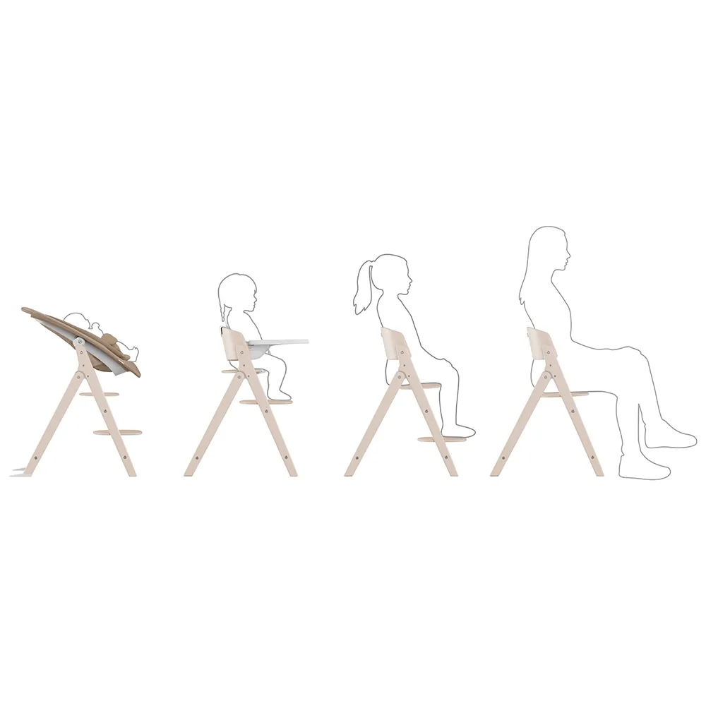 Cybex Click & Fold Spisebordsstol 4-in-1 All White