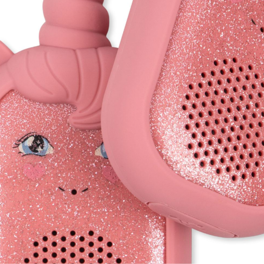 Konges Sløjd Glitter Unicorn Walkie Talkie Sparkling Pink-One Size