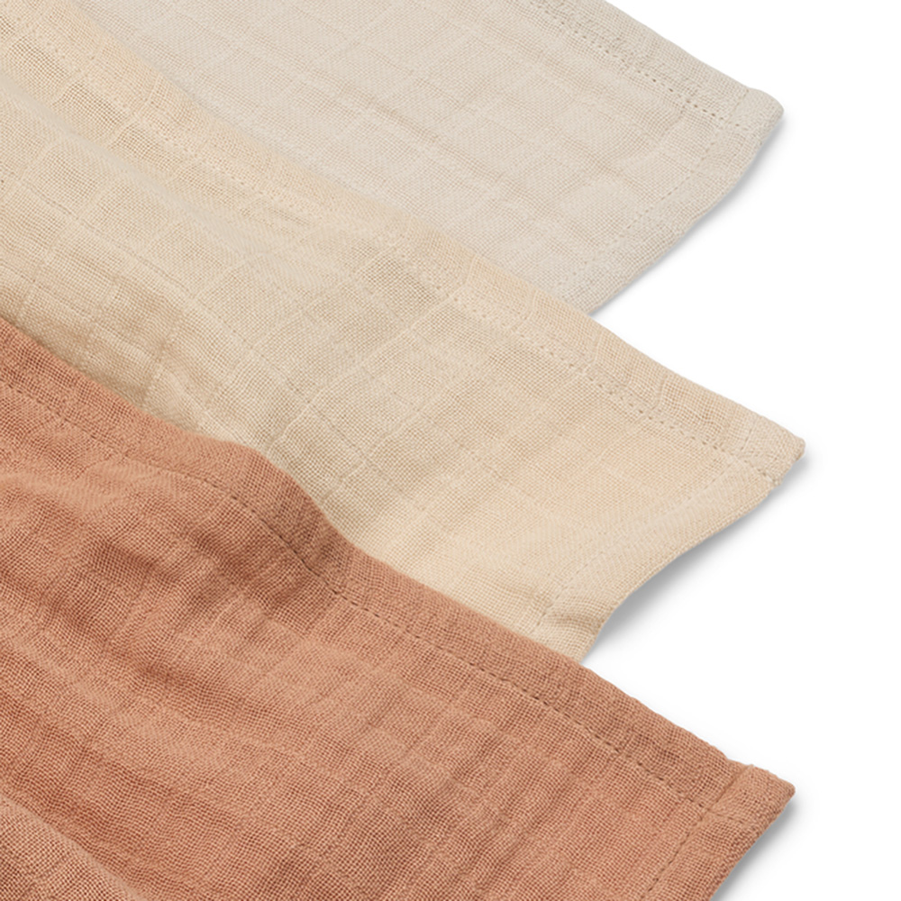Liewood Lewis Muslin Cloth 3-Pack Toscana rose mix