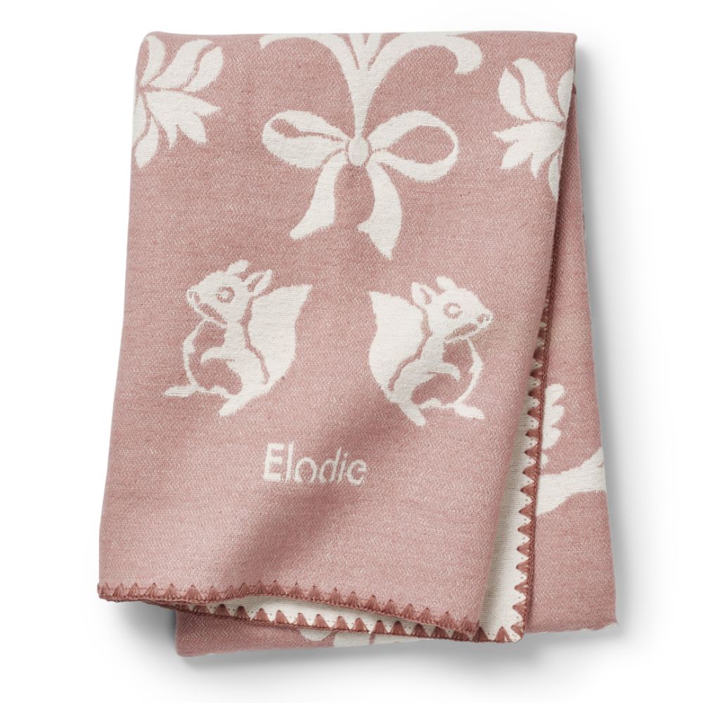Elodie Details Jacquard Tæppe Mullberry Pink