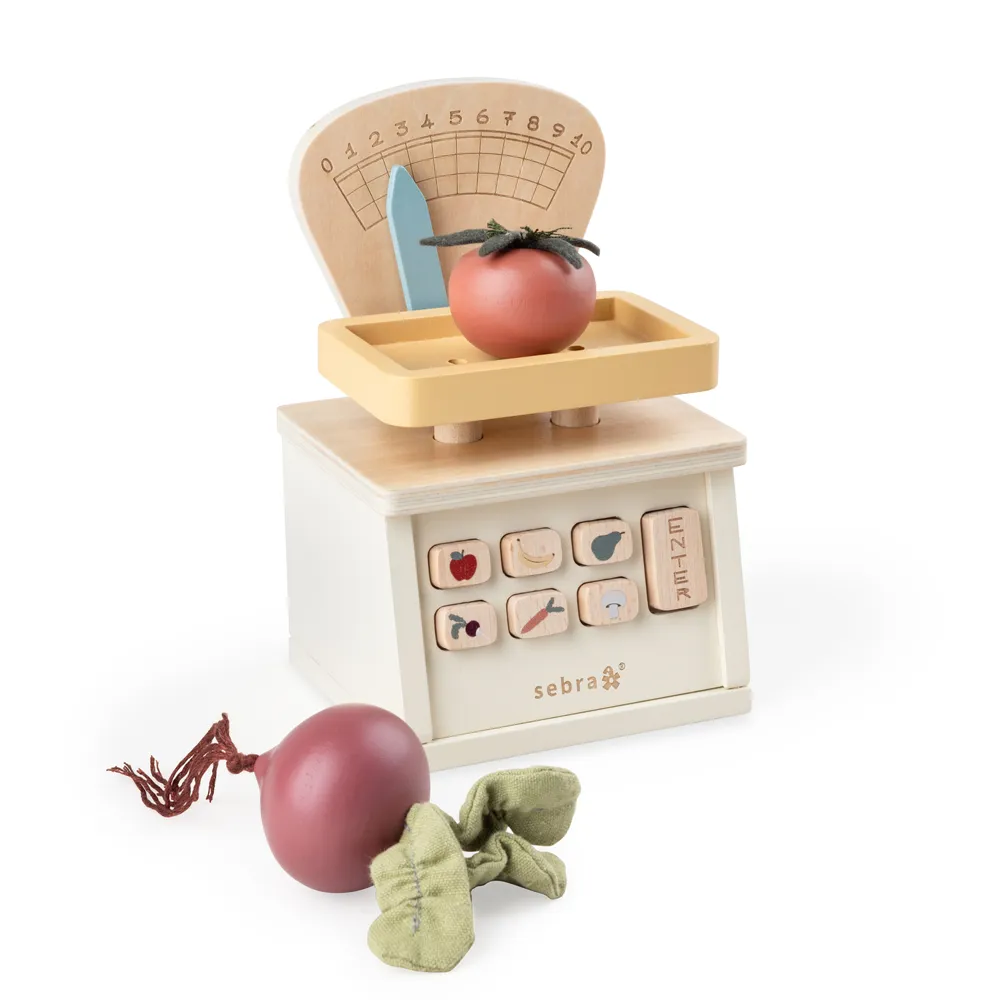 Sebra butiksvægt i træ