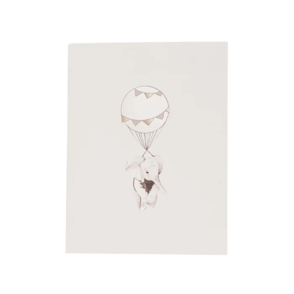 Livly Flying Elephant Gratulationskort