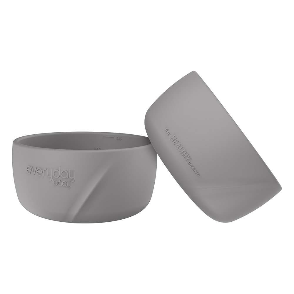 Everyday Baby silikoneskål 2-pak Quiet Grey