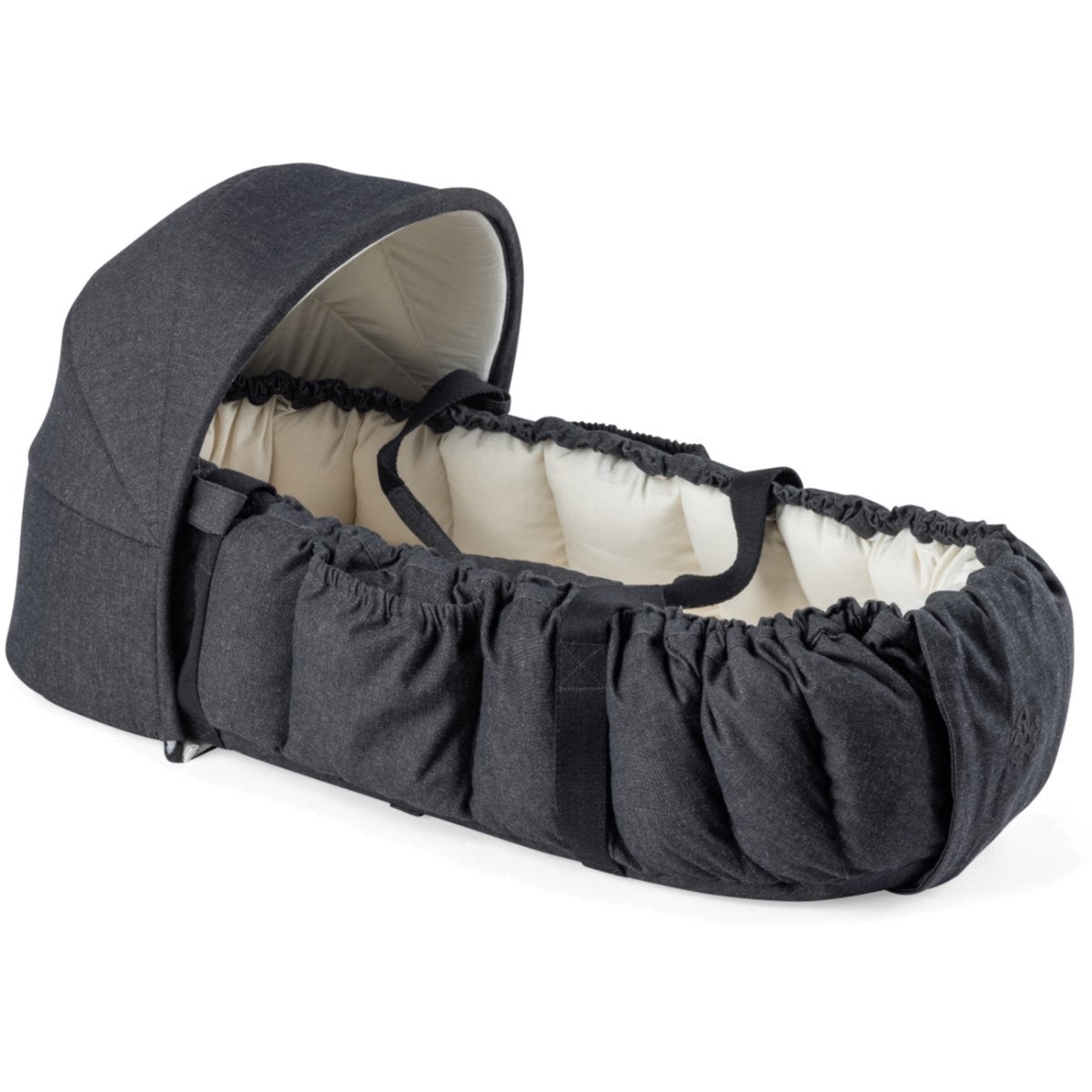 Sebra Babynest 3-i-1 med kaleche dark grey melange