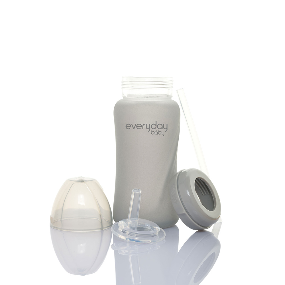 Everyday sugerørflaske Healthy + 240 ml - Quiet Gray