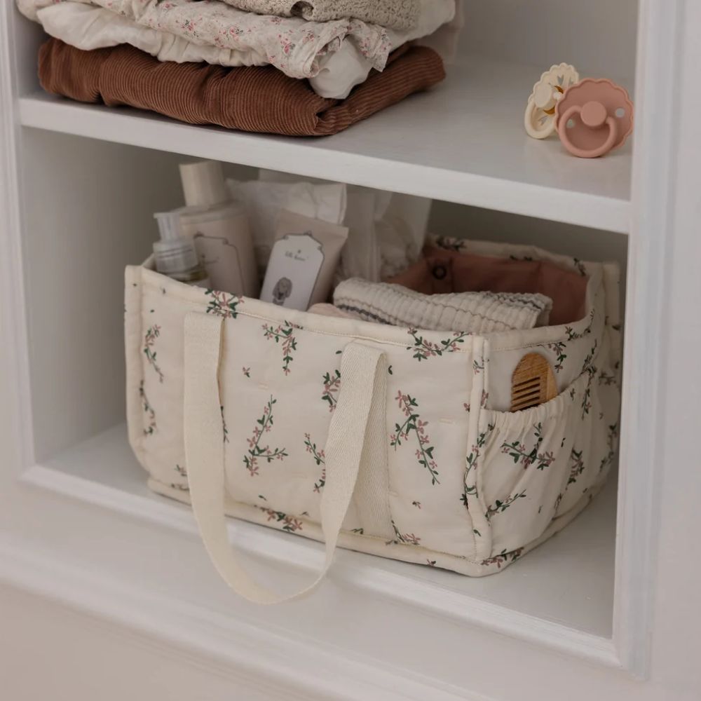 Sebra diaper caddy powder blossom