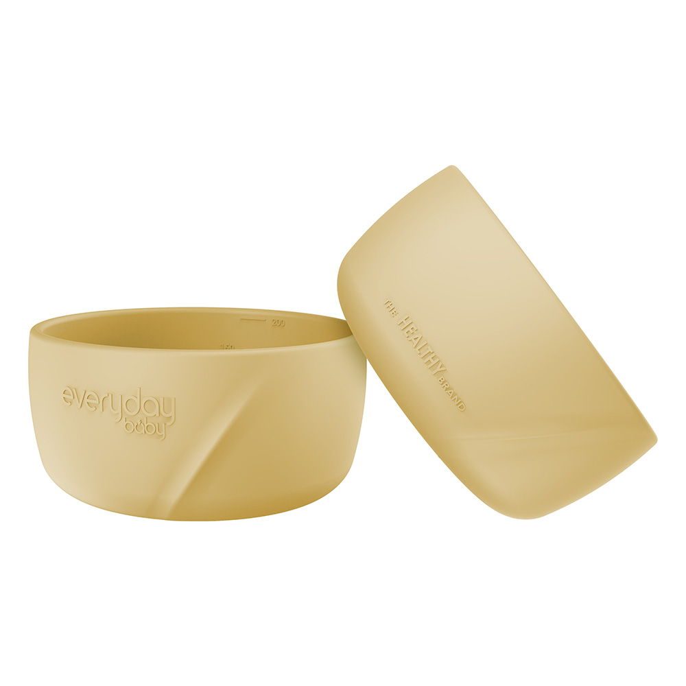 Everyday Baby silikoneskål 2-pak Soft Yellow