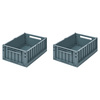 Liewood Weston opbevaringsboks M 2-pack Whale blue 7130
