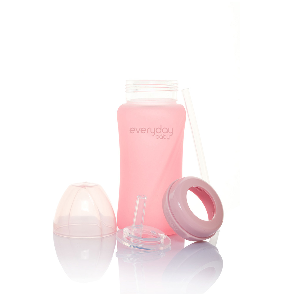 Everyday sugerørflaske Healthy + 240 ml - Rose Pink