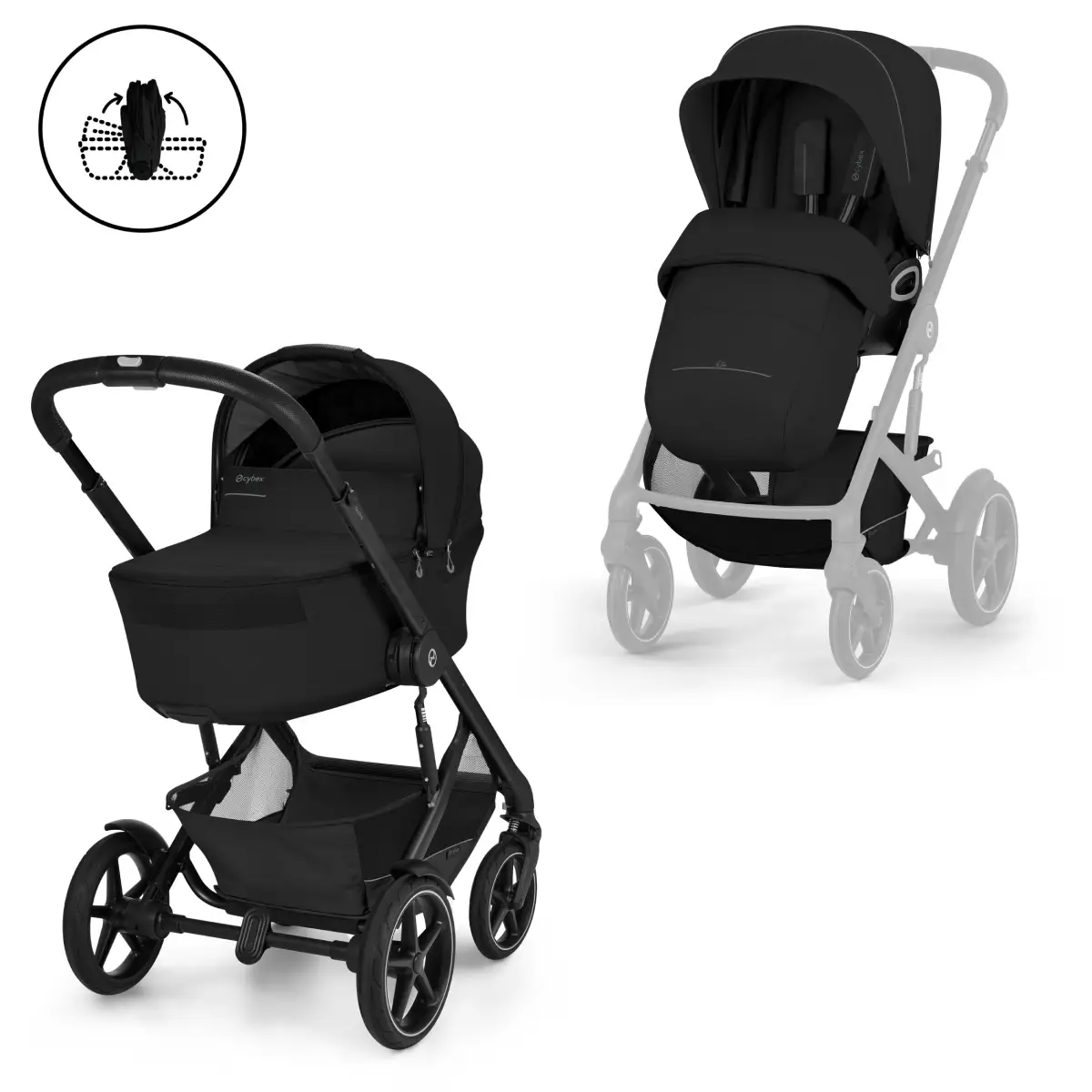 Cybex Talos S Lux inkl liggedel Moon Black