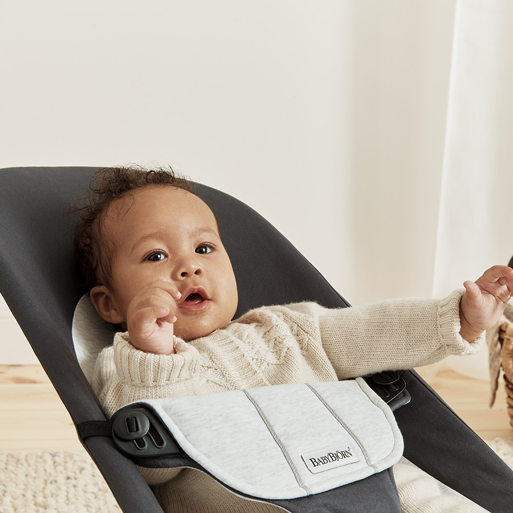 BabyBjörn Balance Soft Babysitter Woven/Jersey Mørkegrå/Grå