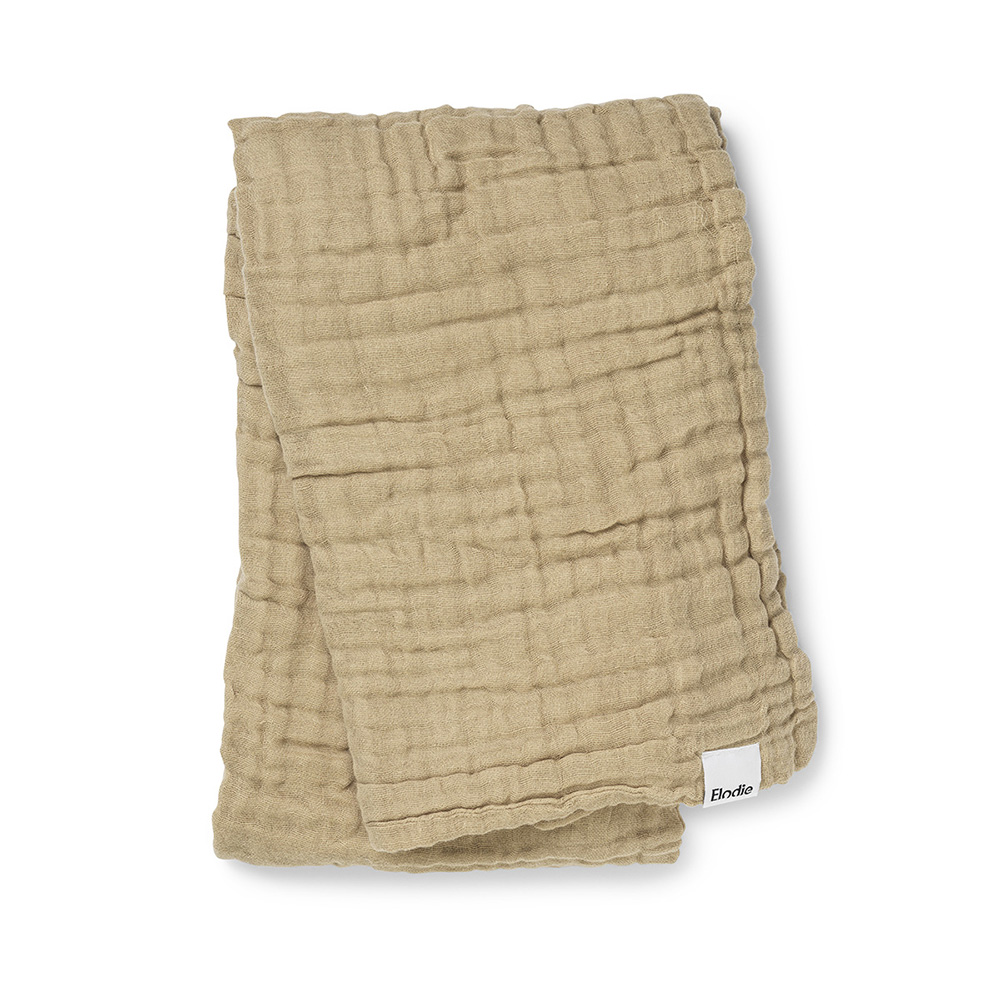 Elodie krøllet tæppe - Pure Khaki