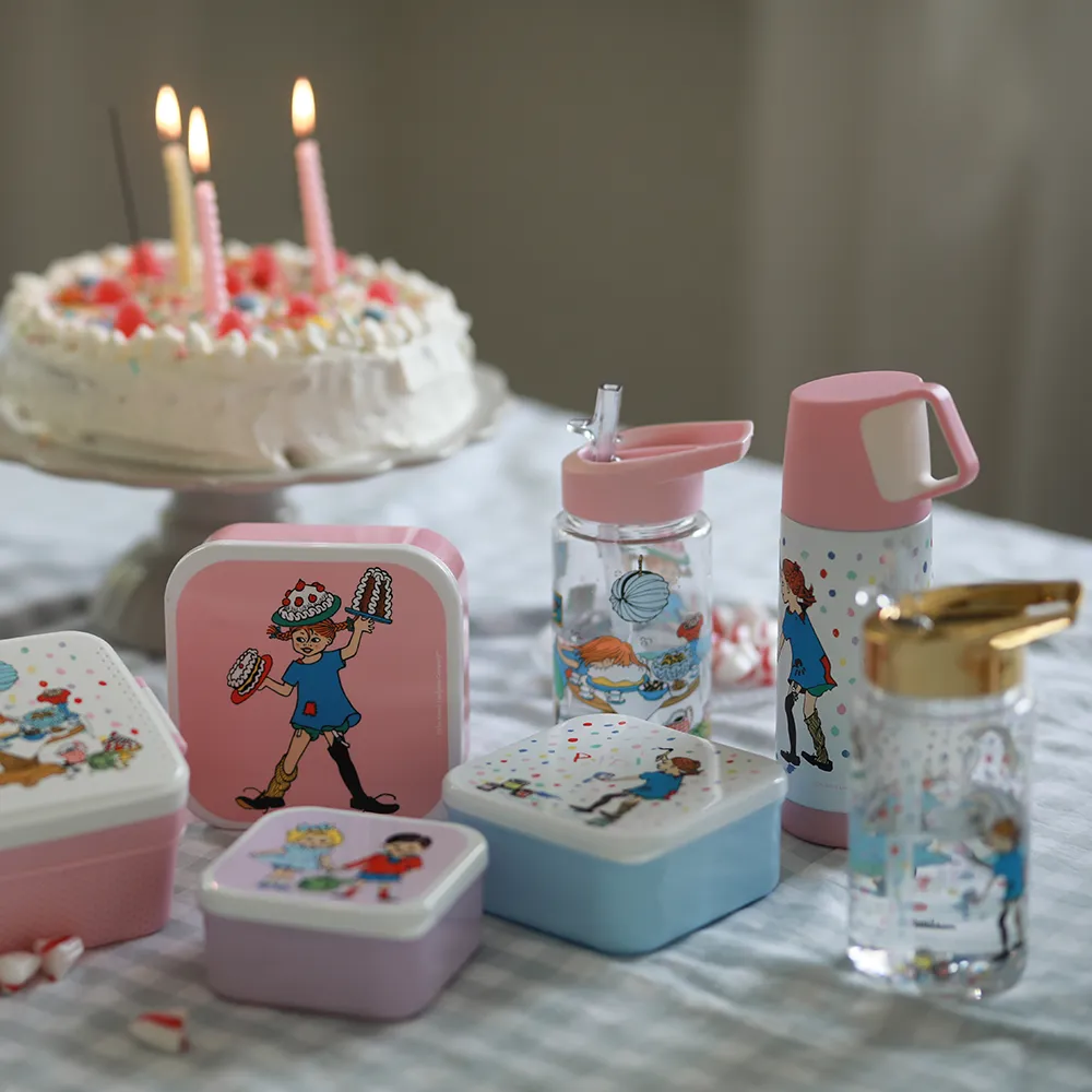 Rätt Start Pippi Födelsedag vandflaske i plast guld