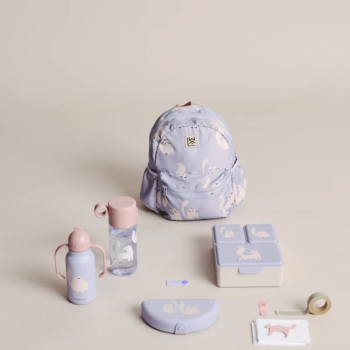 Liewood Driss madkasse Cat / Warm lilac