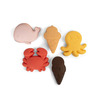 Filibabba Silikone sandforme 5 stk. - Peach Mix