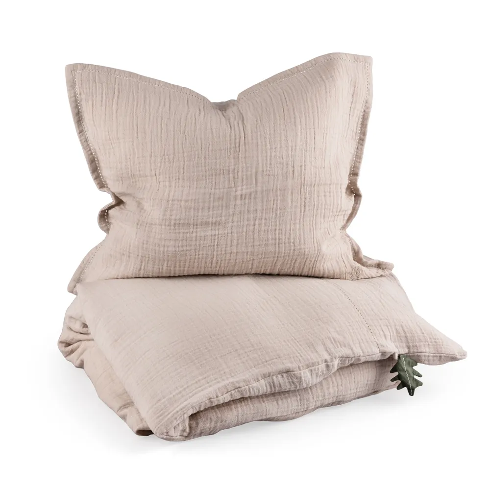 Sebra Sengetøj baby musselin seabreeze beige