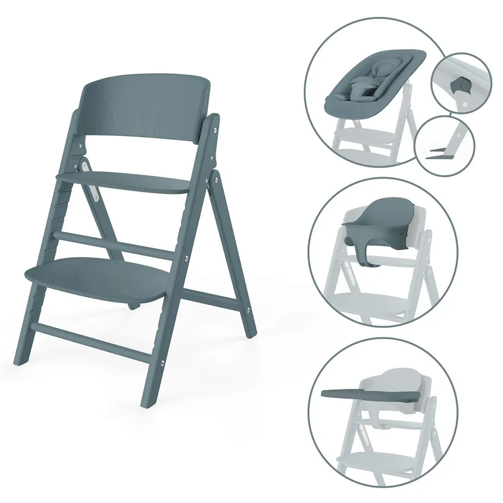 Cybex Click & Fold Spisebordsstol 4-in-1 Stone Blue