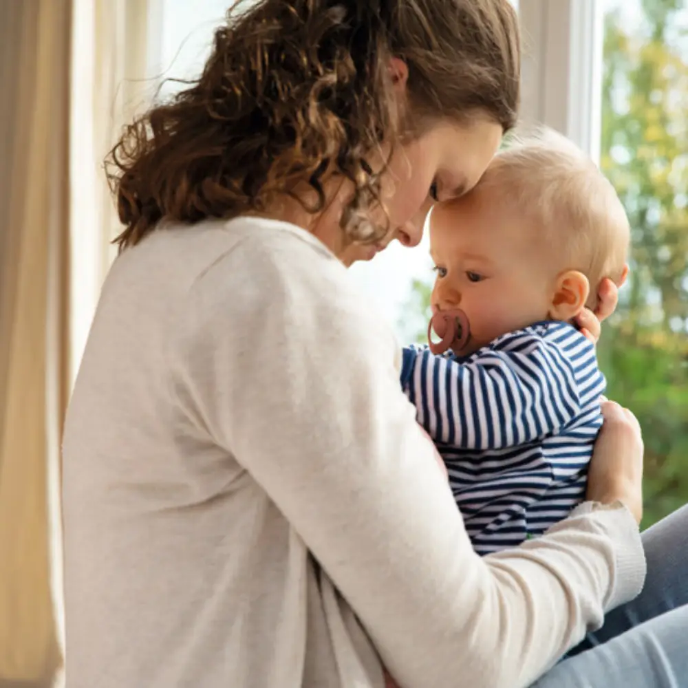 NUK for Nature Sut Latex 0-6 mdr. - Rød/Creme