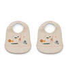 Liewood Tilda Silikone Bib 2-Pack Safari Sandy Mix 1111
