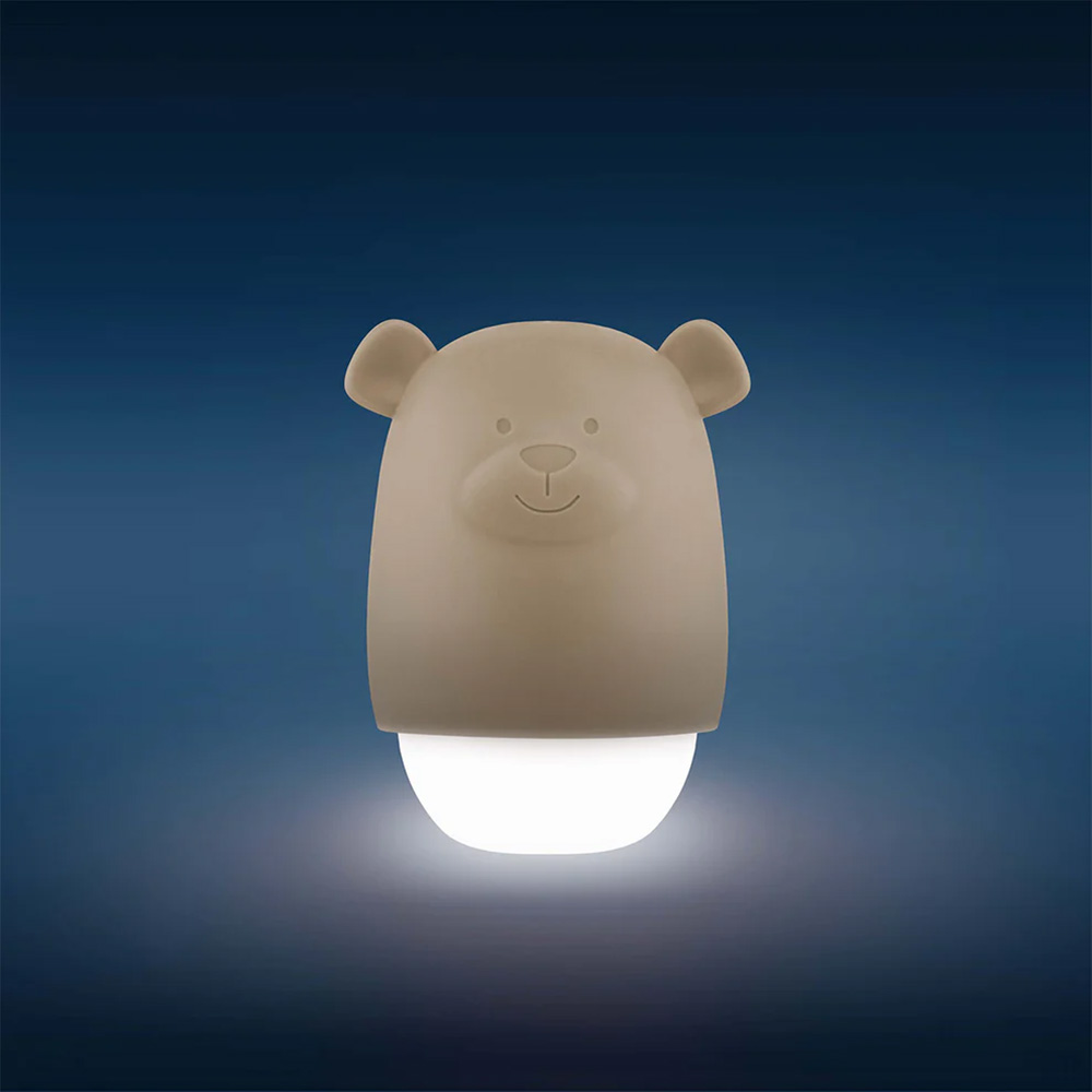Zazu Benny the Bear Night Light - Taupe
