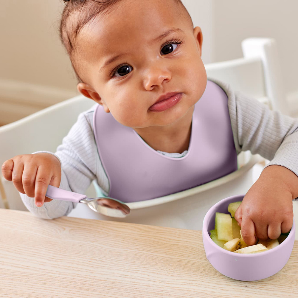 Everyday Baby silikoneskål 2-pak Lys Lavendel