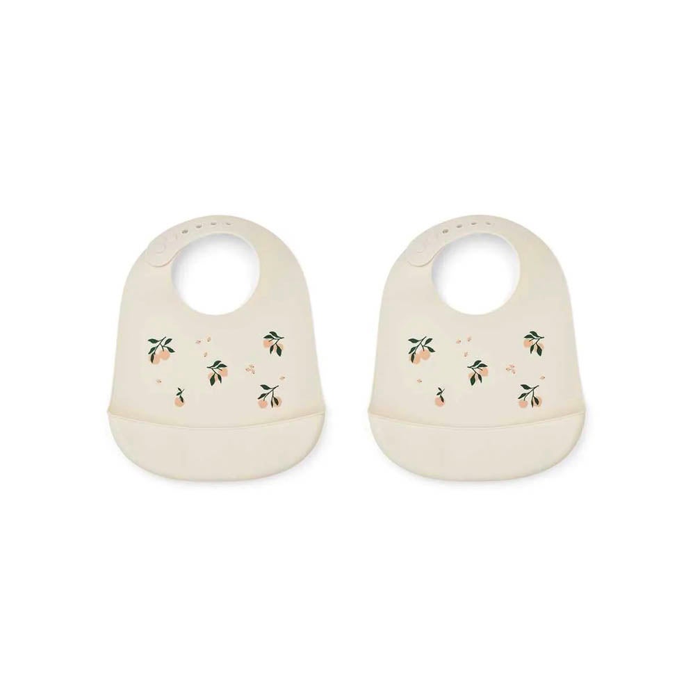 Liewood Tilda hagesmæk silikone 2-p Peach/sea shell mix