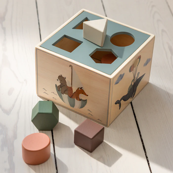 Sebra sorteringskasse i træ, World of Sebra