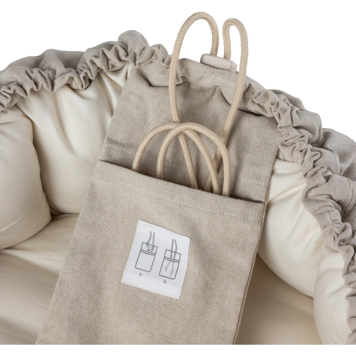 Sebra Babynest 3-i-1 med kaleche morning beige melange