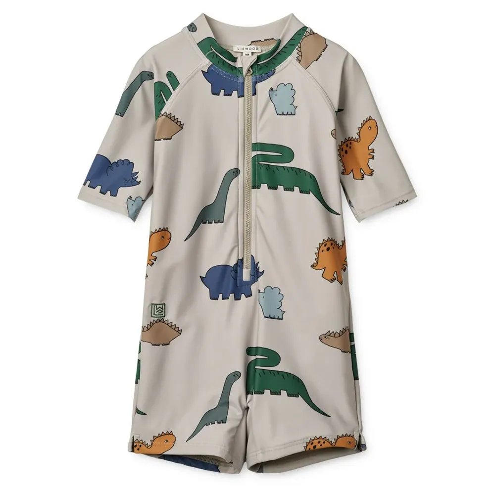 Liewood Max UV-dragt størrelse 56 Dinosaurs/Mist
