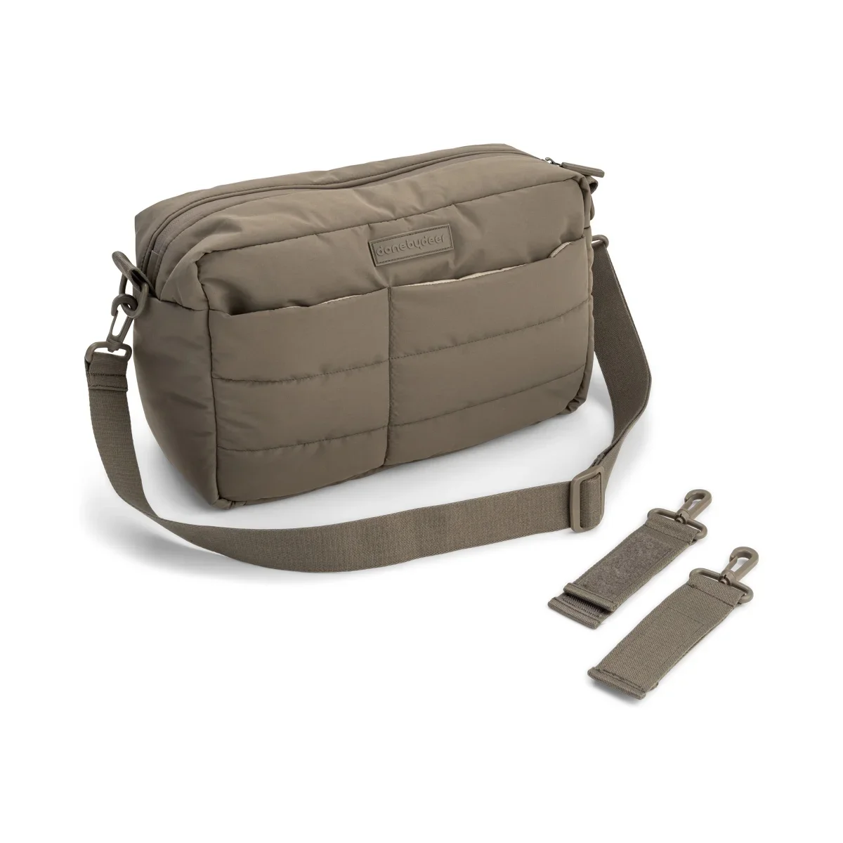 Done by Deer quiltet barnevognstaske taupe