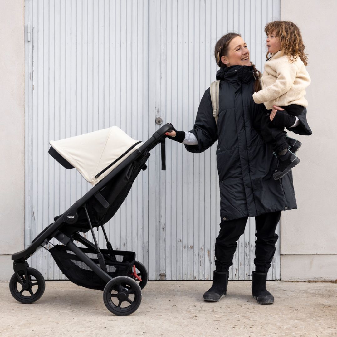 Thule Spring klapvogn + fodstøtte & stang