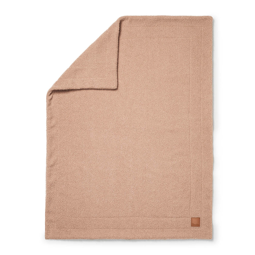 Elodie Pearl Velvet Blanket - Pink Bouclé