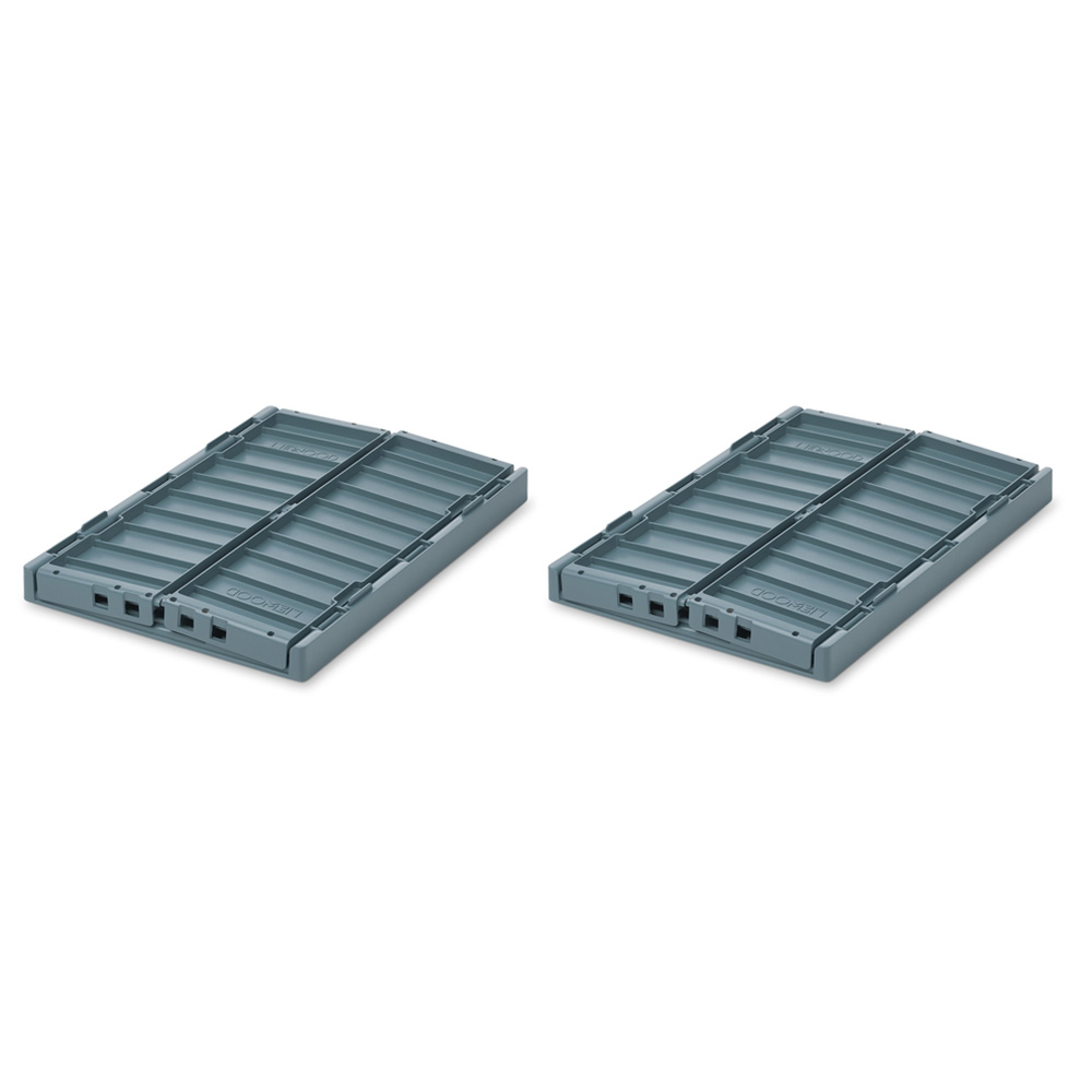Liewood Weston opbevaringsboks M 2-pack Whale blue 7130