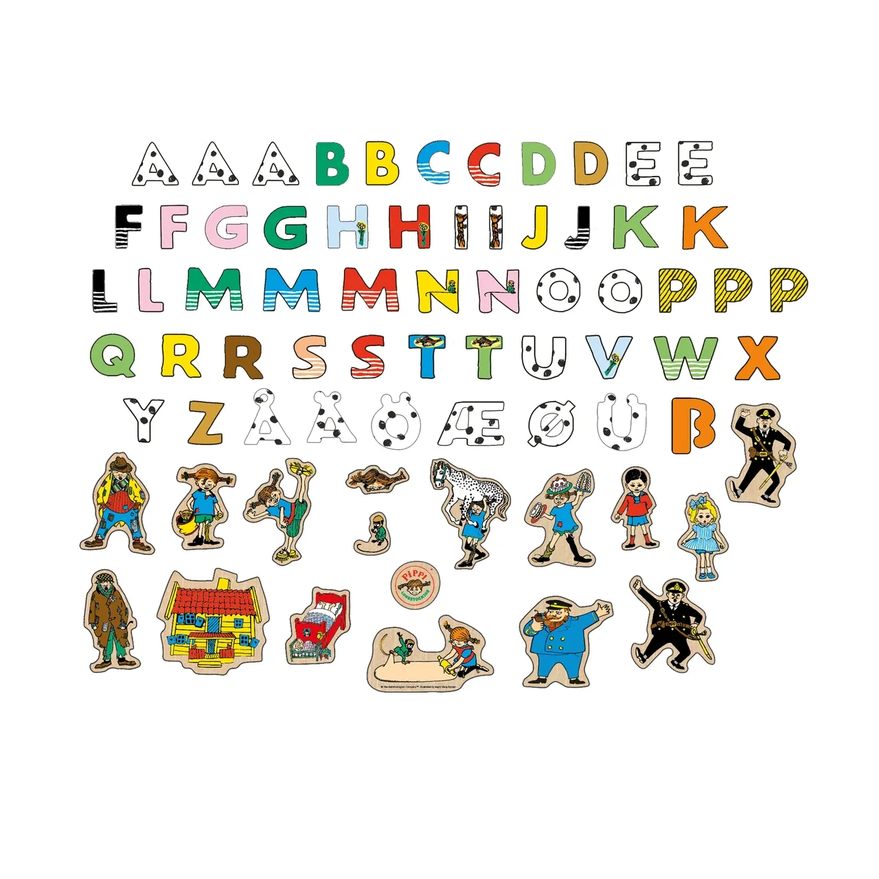 Pippi Magnetiske bogstaver + figurer