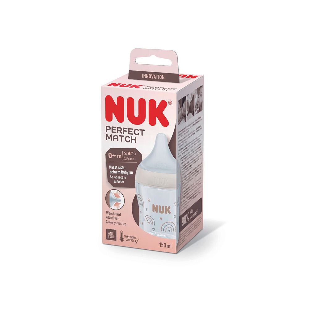 NUK Perfect Match Sutteflaske 150 ml - Regnbue