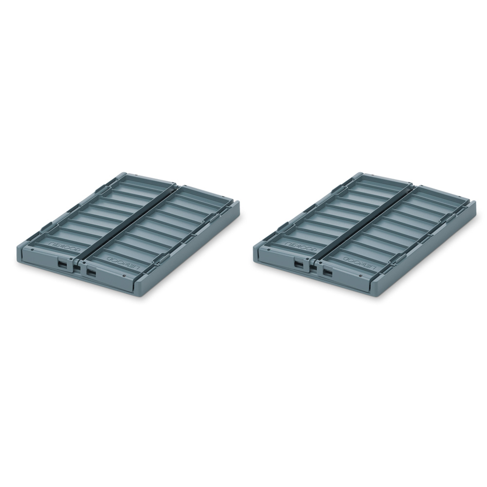 Liewood Weston opbevaringsboks S 2-pack Whale blue 7130