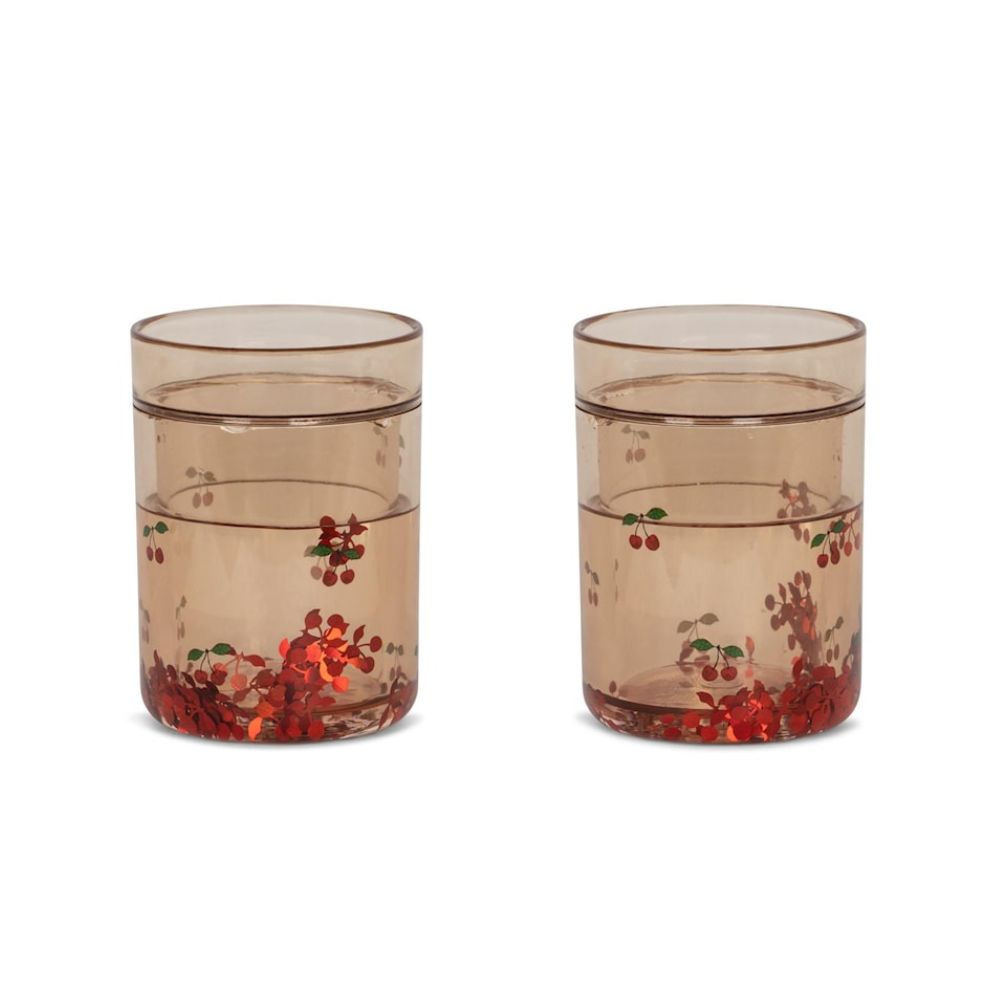 Konges Sløjd 2 Pack Glitter Cups Cherry- One Size