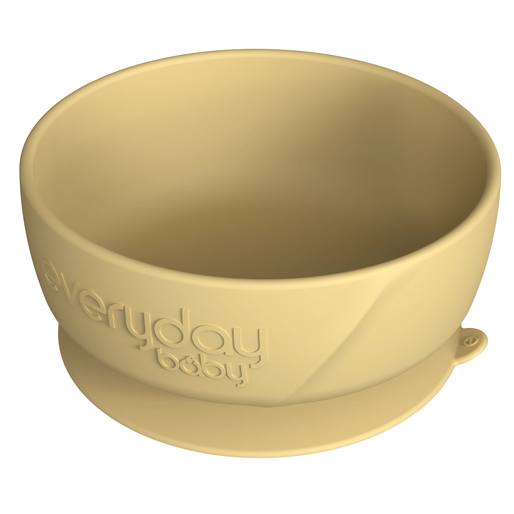 Everyday Baby silikoneskål med sugekop Soft Yellow