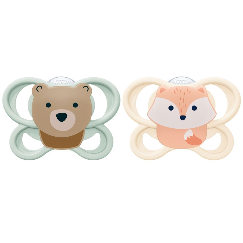 NUK Sut Perfect Match Air Fox/Bear 0-2 mdr.