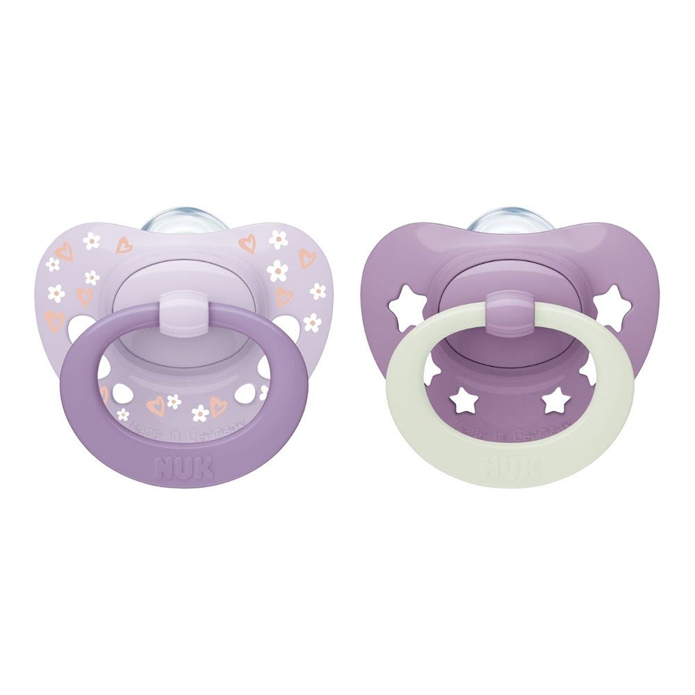 NUK Sut First Choice Classic Day & Night Purple 6-18 mdr.