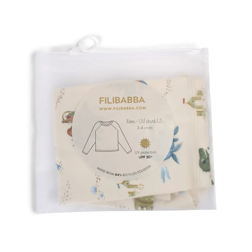 Filibabba Nor - UV-bluse LS 3-4 år - Dino Beach