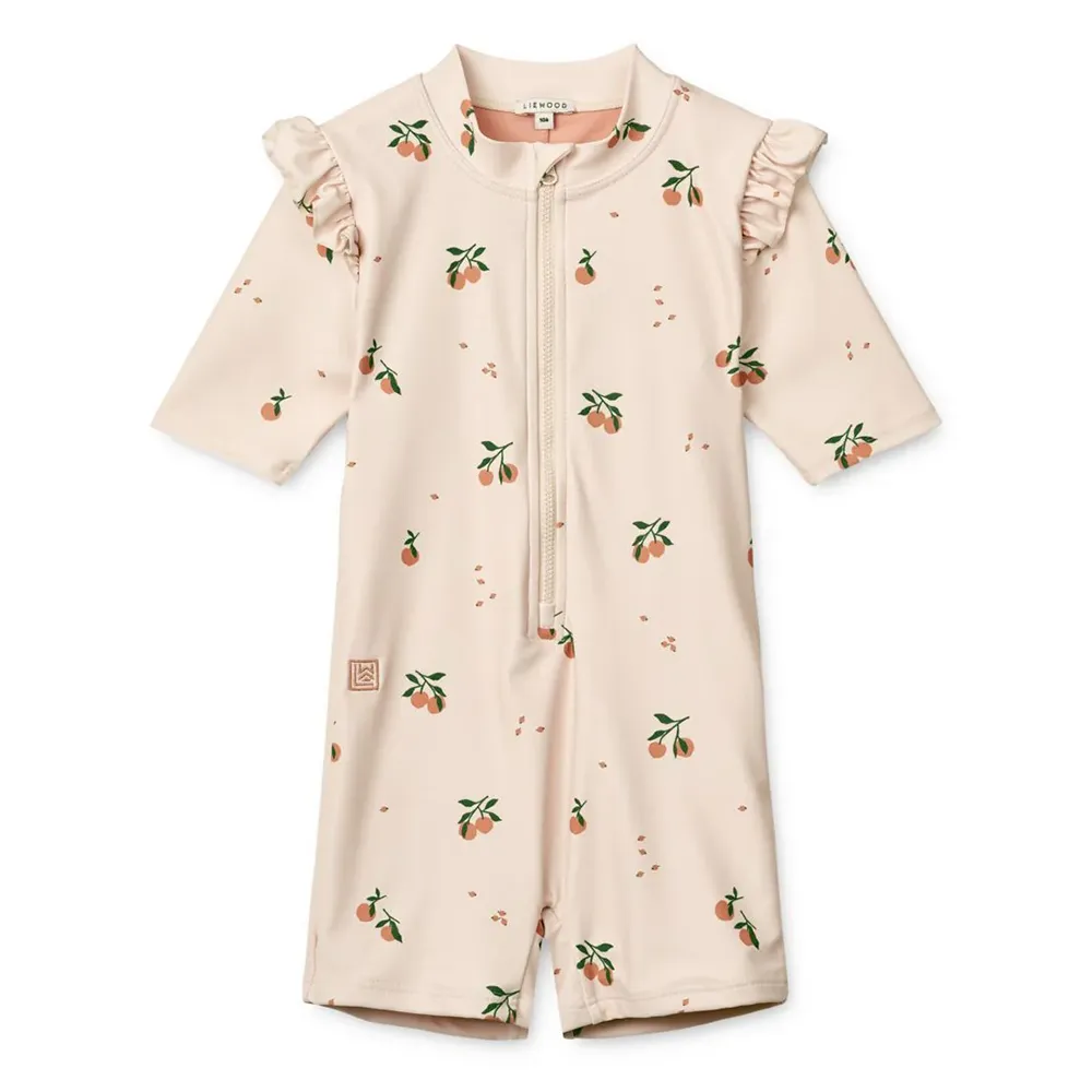 Liewood Amel UV-dragt størrelse 56 Peach/Sea shell