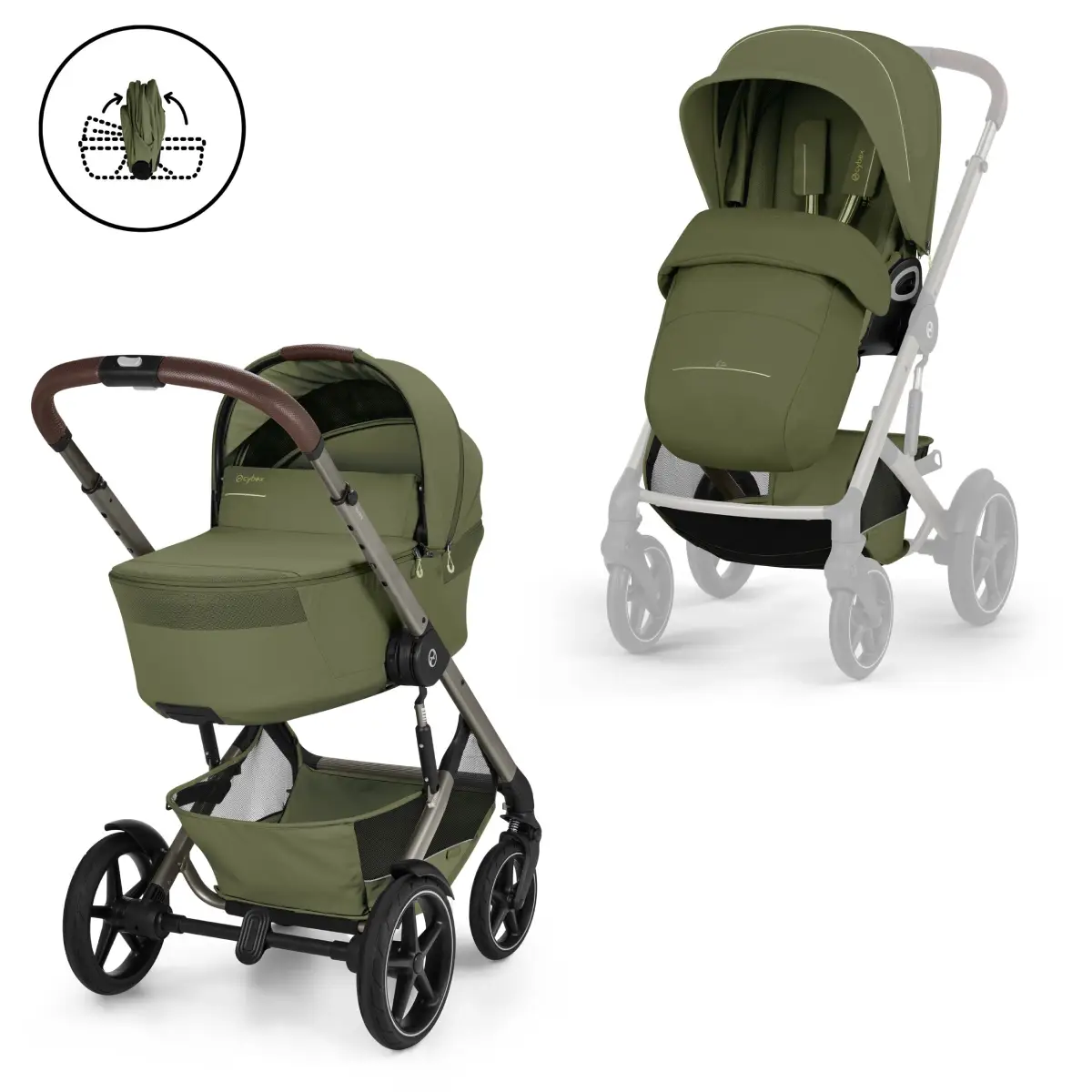 Cybex Talos S Lux TPE inkl. sammenklappelig lift Moss Green